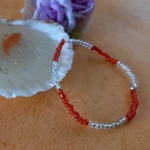 Anklet - Red and White Anklet - Red and White