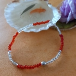 Anklet - Red and White Anklet - Red and White