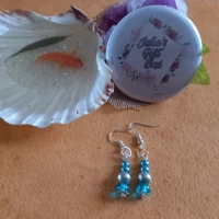 Arctic Blue Earrings - Sparkle Blue and Silver