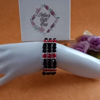 Beatrice Bracelet - Black Red