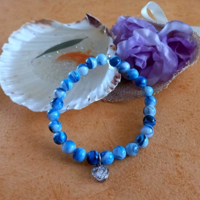 Blue Marble Bracelet Blue Marble Bracelet