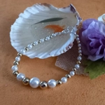 Pearl Bracelet - Gold & Silver Pearl Bracelet - Gold & Silver
