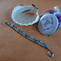 Bree Peanut Bracelet - Aqua