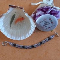 Bree Peanut Bracelet - Hematite