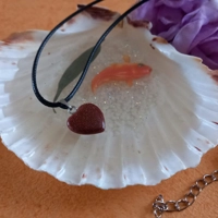 Brown Sparkle Heart Pendant