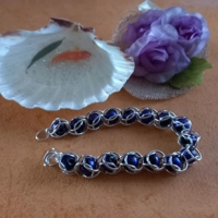 Caged Bead Bracelet - Brushed Plum