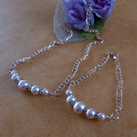 Camilla Necklace & Bracelet Set - Rose Pink