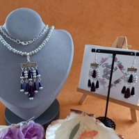 Carmen Cone Necklace & Earrings - Purple Iris