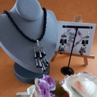 Carmen Cone Necklace & Earrings - Silver