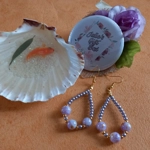 Catherine Drop Hoop Earrings - Lilac Catherine Drop Hoop Earrings - Lilac