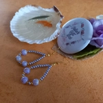 Catherine Drop Hoop Earrings - Lilac Catherine Drop Hoop Earrings - Lilac