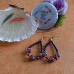Catherine Drop Hoop Earrings - Mulberry Catherine Drop Hoop Earrings - Mulberry
