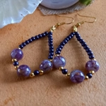 Catherine Drop Hoop Earrings - Mulberry Catherine Drop Hoop Earrings - Mulberry