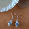Ceramic Blue Flower Earrings