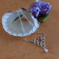 Chainmaille Aura Unit Necklace - Milky Pale Pink