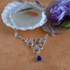 Chainmaille Aura Unit Necklace - Transparent Dark Blue