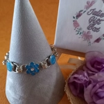 Chainmaille Charm Bracelet - Blue Chainmaille Charm Bracelet - Blue