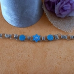 Chainmaille Charm Bracelet - Blue Chainmaille Charm Bracelet - Blue