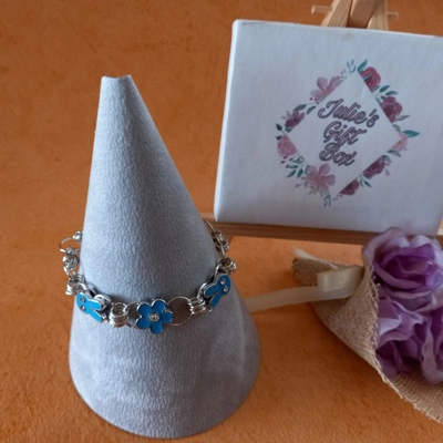 Chainmaille Charm Bracelet - Blue Bunny Chainmaille Charm Bracelet - Blue Bunny