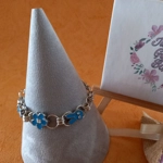 Chainmaille Charm Bracelet - Blue Bunny Chainmaille Charm Bracelet - Blue Bunny