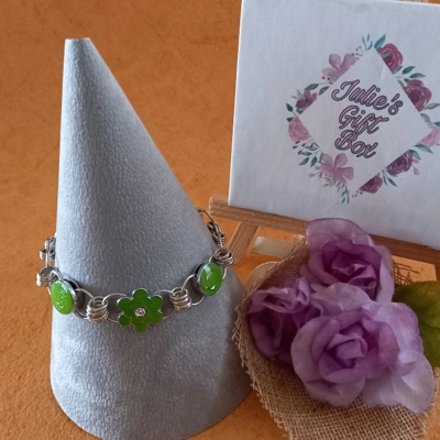Chainmaille Charm Bracelet - Green