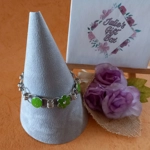 Chainmaille Charm Bracelet - Green Chainmaille Charm Bracelet - Green