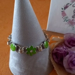 Chainmaille Charm Bracelet - Green Chainmaille Charm Bracelet - Green