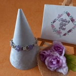 Chainmaille Charm Bracelet - Lilac Chainmaille Charm Bracelet - Lilac