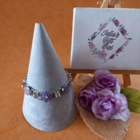 Chainmaille Charm Bracelet - Lilac