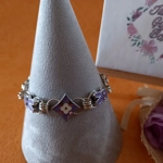 Chainmaille Charm Bracelet - Lilac Diamond Chainmaille Charm Bracelet - Lilac Diamond