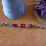 Chainmaille Charm Bracelet - Red Chainmaille Charm Bracelet - Red