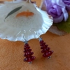 Christmas Tree Earrings - Ruby Red