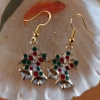 Christmas Earrings-Bells and Holly