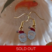 Christmas Earrings-Santa