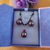 Christmas Pudding Earrings and Necklace Set