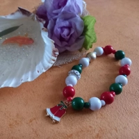 Christmas Stretch Bracelet - Santa Hat