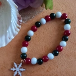Christmas Stretch Bracelet - White Snowflake Christmas Stretch Bracelet - White Snowflake