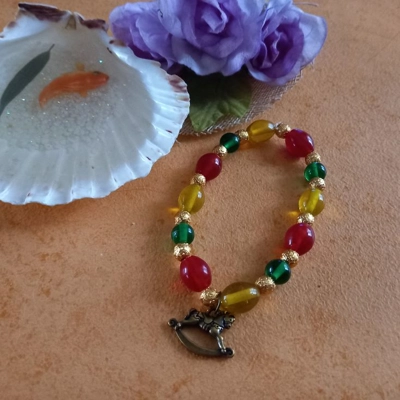 Christmas Stretch Bracelet with Christmas Rocking Horse Christmas Stretch Bracelet with Christmas Rocking Horse