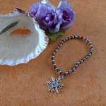 Christmas Stretch Bracelet with Snowflake Charm Christmas Stretch Bracelet with Snowflake Charm