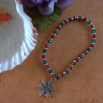 Christmas Stretch Bracelet with Snowflake Charm Christmas Stretch Bracelet with Snowflake Charm