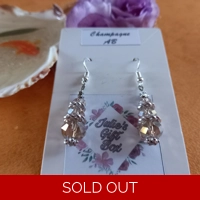 Christmas Tree Earrings - Champagne AB