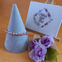 Clio Crackle Bracelets - Pink and Red