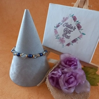 Crystal Coin Bracelet - Hint of Blue