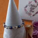 Crystal Coin Bracelet - Hint of Blue Crystal Coin Bracelet - Hint of Blue
