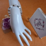 Crystal Nugget Bracelet - Crystal with Silver Crystal Nugget Bracelet - Crystal with Silver