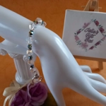 Crystal Nugget Bracelet - Crystal with Silver Crystal Nugget Bracelet - Crystal with Silver