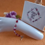 Crystal Nugget Bracelet - Ruby Red with Silver Crystal Nugget Bracelet - Ruby Red with Silver