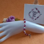 Crystal Nugget Bracelet - Ruby Red with Silver Crystal Nugget Bracelet - Ruby Red with Silver