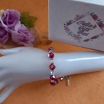 Crystal Nugget Bracelet - Ruby Red with Silver Crystal Nugget Bracelet - Ruby Red with Silver