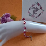 Crystal Nugget Bracelet - Ruby Red with Silver Crystal Nugget Bracelet - Ruby Red with Silver